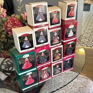 NIB Lot of 15 Happy Holiday Barbie Ornaments Collectible!